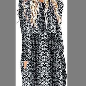 Snow leopard print dress